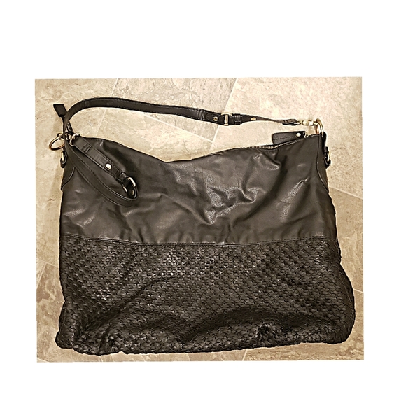 Black Steve Madden Patterned Faux Leather Bag - Picture 3 of 4